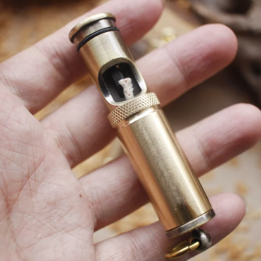 Retro Torch Lighter Wheel Flint Brass Kerosene Oil Pipe Lighter Cigarette Gasoline Windproof Gadget Men