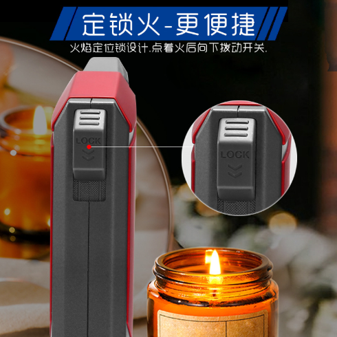 Table type direct fire lighter windproof large fire with lock fire family kitchen igniter