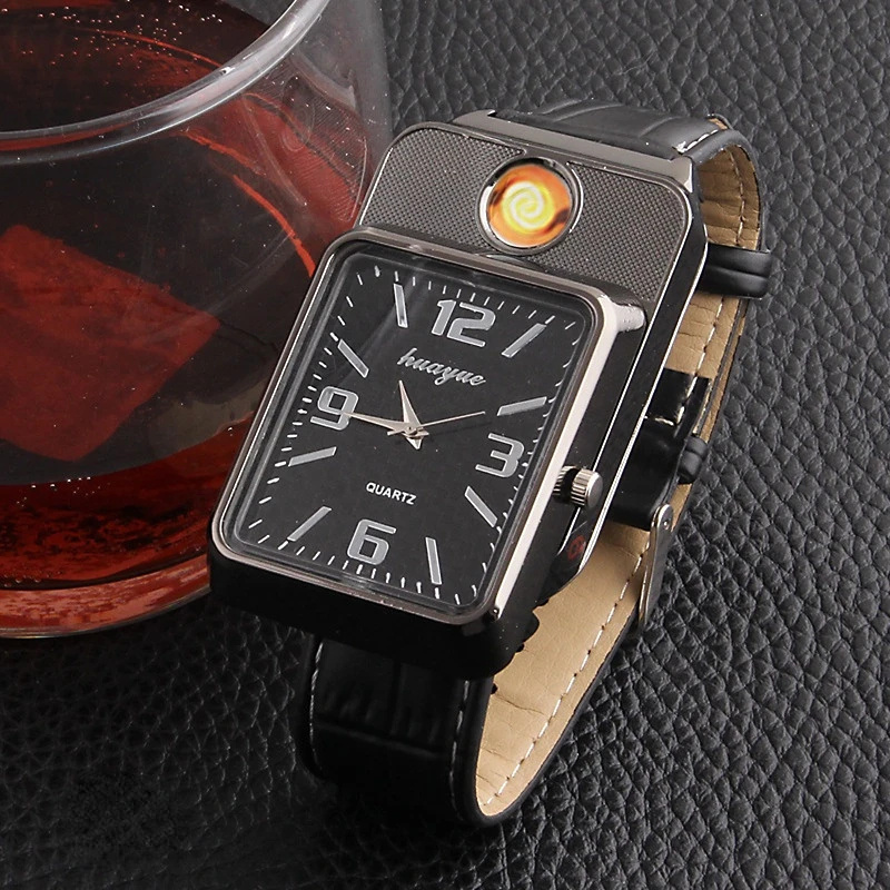 Electric Coil Rechargeable Watch Lighter Wholesale Creative Personality Metal Heating Wire Cigarette Lighters Business Gift