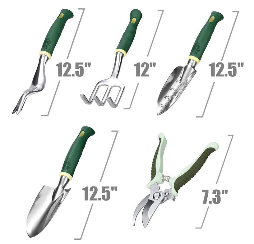 Complete Garden Tools Set (16 Pcs) Durable Gardening Supplies Gifts for Women Ergonomic Gardening Hand Tools Kit