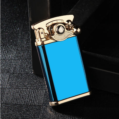 Gas lighter male personality creative automatic spring arm straight at the lighter