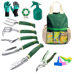 Complete Garden Tools Set (16 Pcs) Durable Gardening Supplies Gifts for Women Ergonomic Gardening Hand Tools Kit