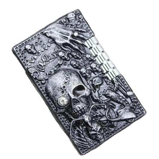 The New Metal Embossed  Gas Lighter Jet Flint Flip Side Grinding Cigarette Smoking Accessories Lighters Gadgets for Men