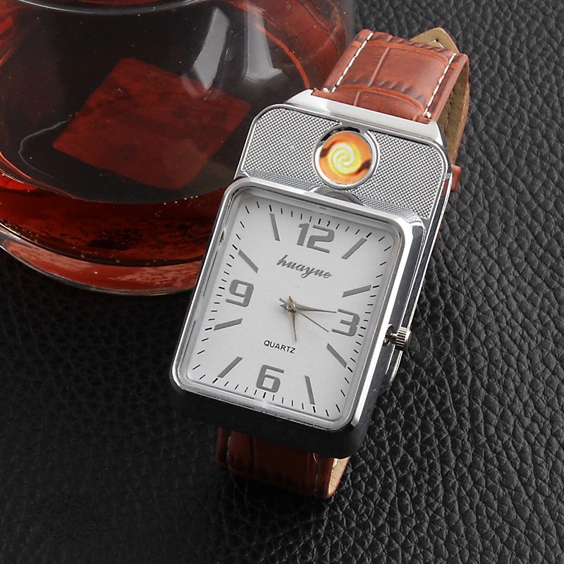 Electric Coil Rechargeable Watch Lighter Wholesale Creative Personality Metal Heating Wire Cigarette Lighters Business Gift