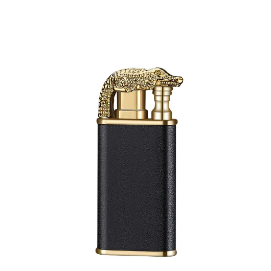 Metal Crocodile Dolphin Double Fire Lighter Creative Direct Windproof Open Flame Conversion Cigarette Lighter Men's Smoking