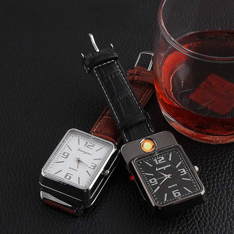 Electric Coil Rechargeable Watch Lighter Wholesale Creative Personality Metal Heating Wire Cigarette Lighters Business Gift