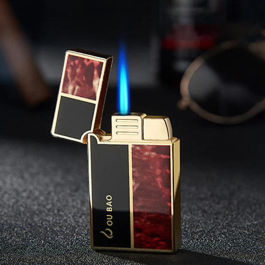 Windproof Gas Jet Lighter Butane Turbo Torch Lighter For Cigar Cigarette Metal 1300 C Blue Fire Lighter Gadgets For Men