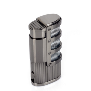 Three direct fire lighter windproof creative cigar special gas metal lighter