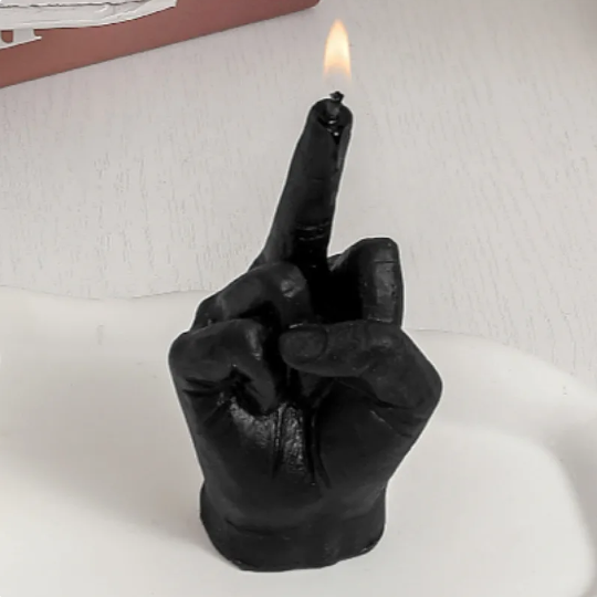 Creative Candles Middle Finger Shaped Gesture Scented Candles Niche Funny Quirky Gifts Home Decoration Ornaments Birthday Gifts