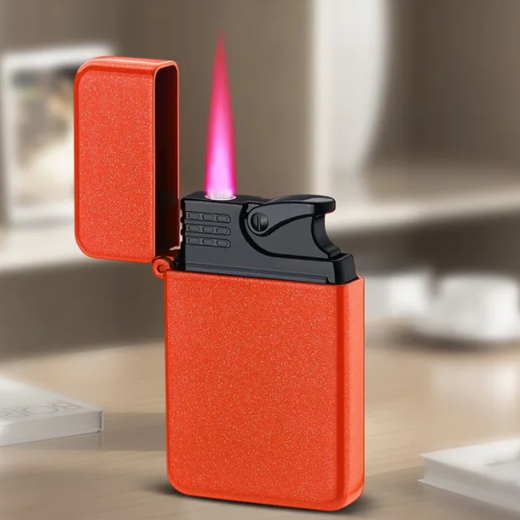 Red Jet Flame Lighter Luminous Inflatable Butane Gas Windproof Lighters Strong Powerful Cigar Torch Lighters For Smoker Gift