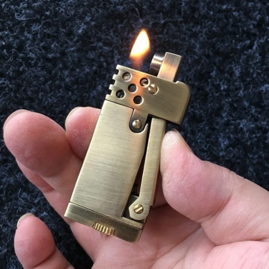 Retro Gasoline Flint Side Pressure Ignition Cigarette Lighters Petrol Trenches Kerosene Lighter Oil Gasoline Fire Creative Gift