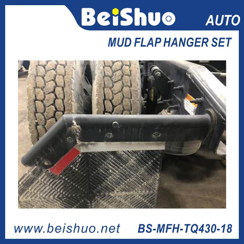 BS-MFH-TQ430-18 Stainless Steel Angled Spring Loaded Truck Mud Flap Hanger for Semi Truck,Trailer or HD Truck