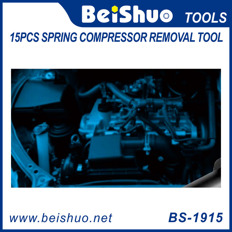 BS-1915  Shock Absorber Spring Compressor Kit Removal Installer Strut Coil Clamp Tool Set