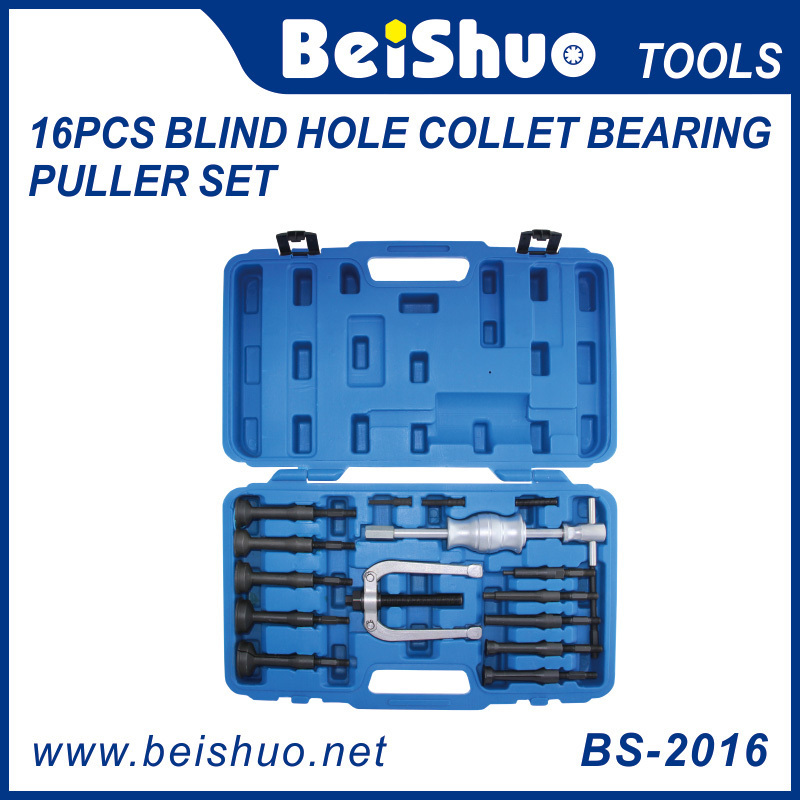 BS-2016  16 pcs Inner Bearing Race and Seal Extractor Kit Slide Hammer Pilot Insert Bearing Removal Tool