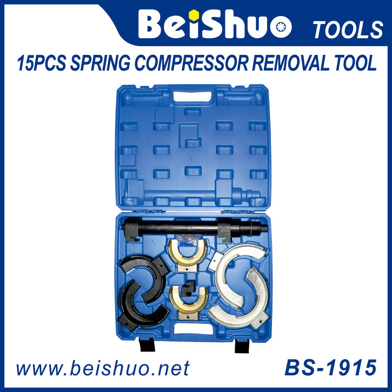 BS-1915  Shock Absorber Spring Compressor Kit Removal Installer Strut Coil Clamp Tool Set