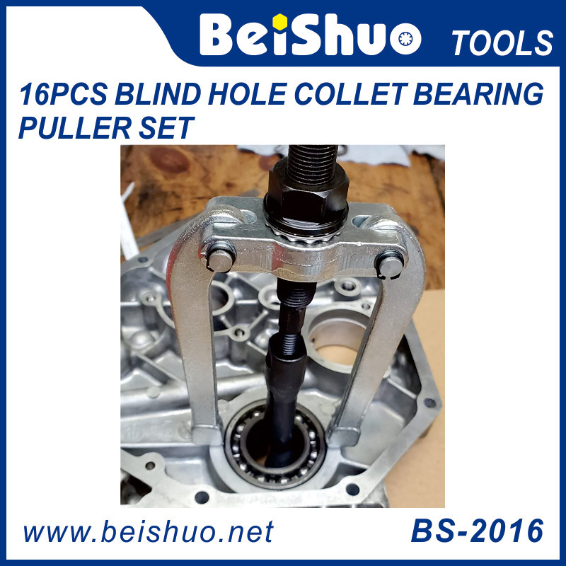 BS-2016  16 pcs Inner Bearing Race and Seal Extractor Kit Slide Hammer Pilot Insert Bearing Removal Tool