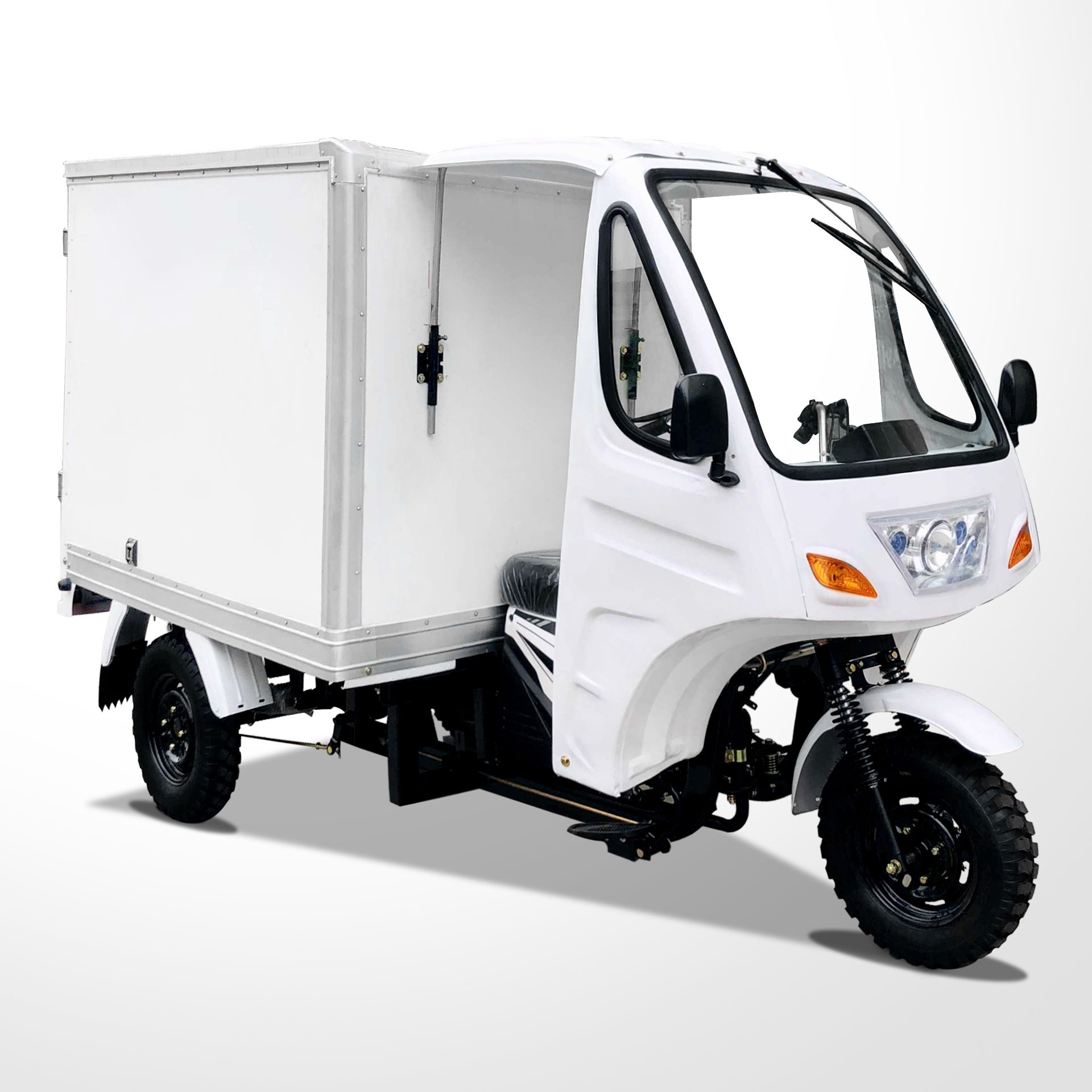 DAYANG Well Sell Box Cargo Tricycle Five Wheel Longer Motorcycle  Axle Tricycle White Lifan Body Box Frame Battery