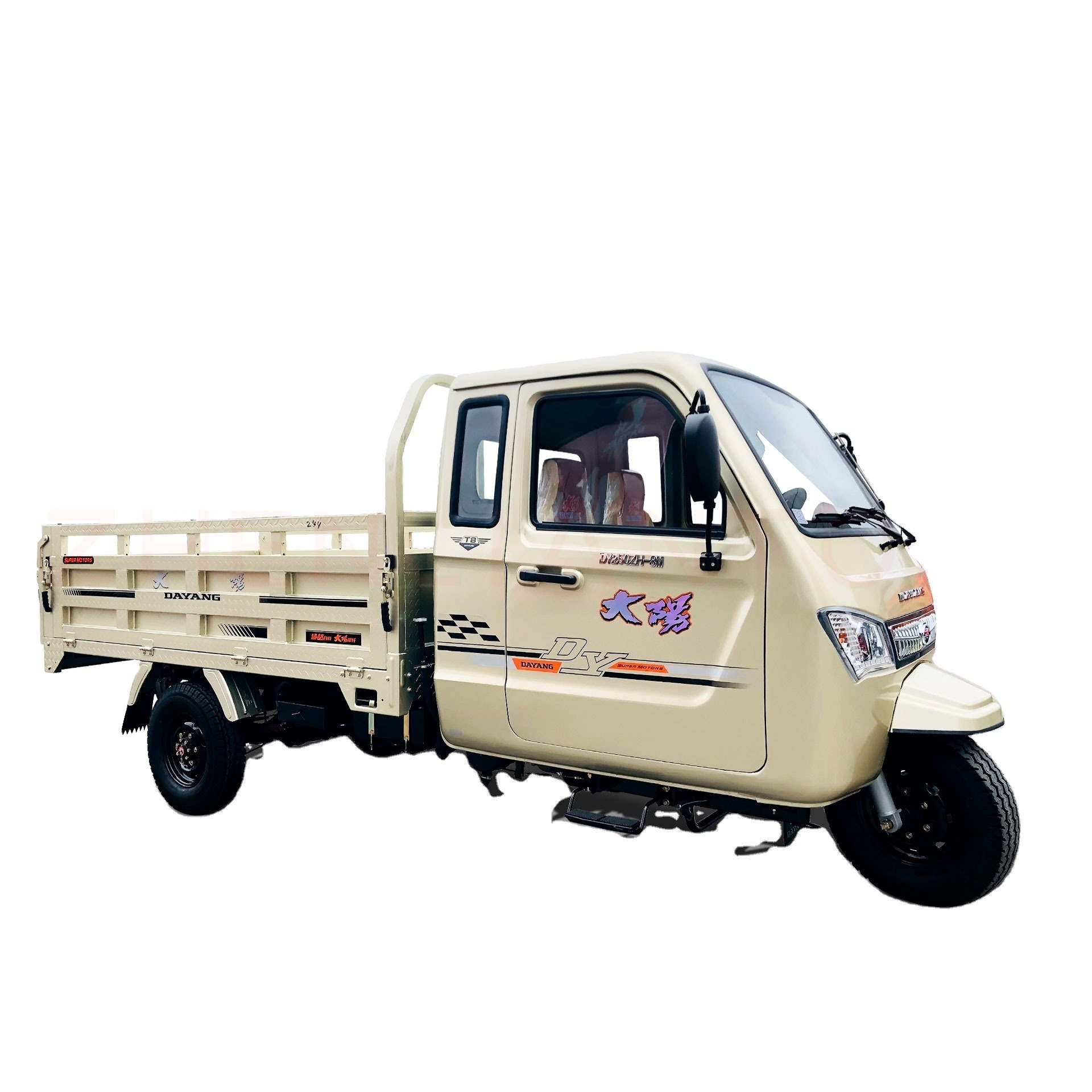 DAYANG Heavy duty three wheel cargo tricycle for sale in cheap price 3 wheel motorized motorcycle car with drive cabin  scooter