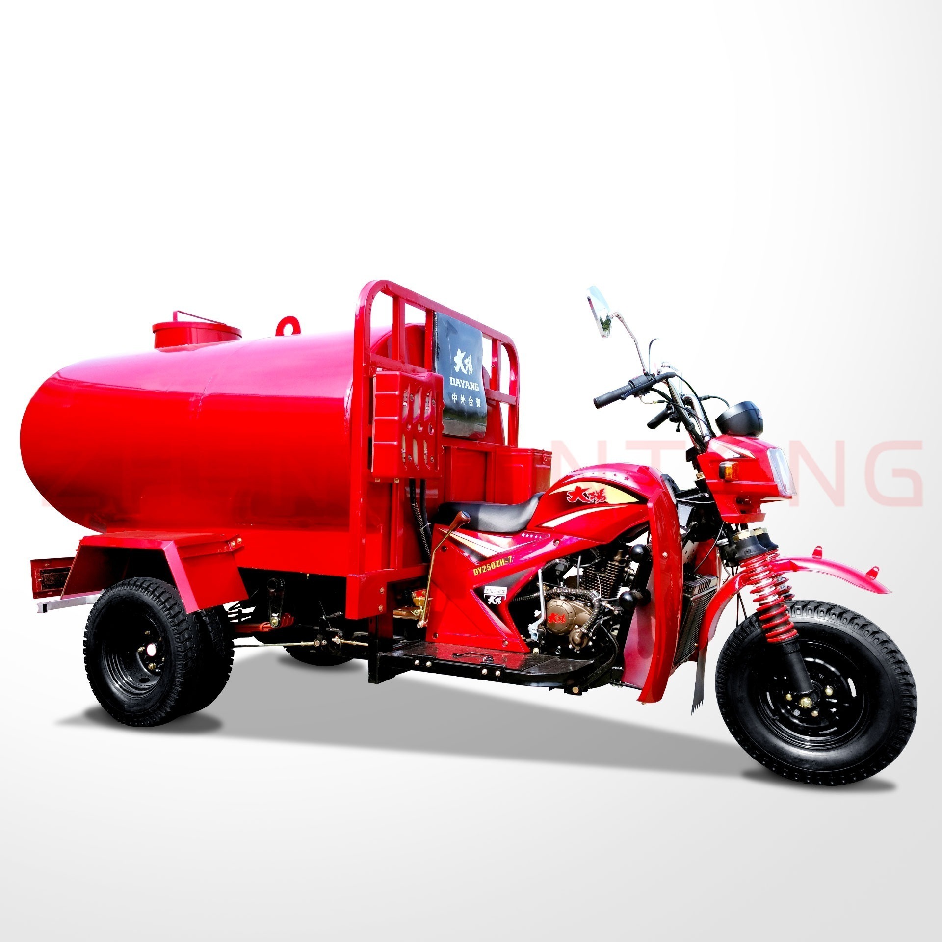 DAYANG African new hot popular fashionable tank water tricycle tuk tuk three wheel motorcycle 250cc water tank tricycle