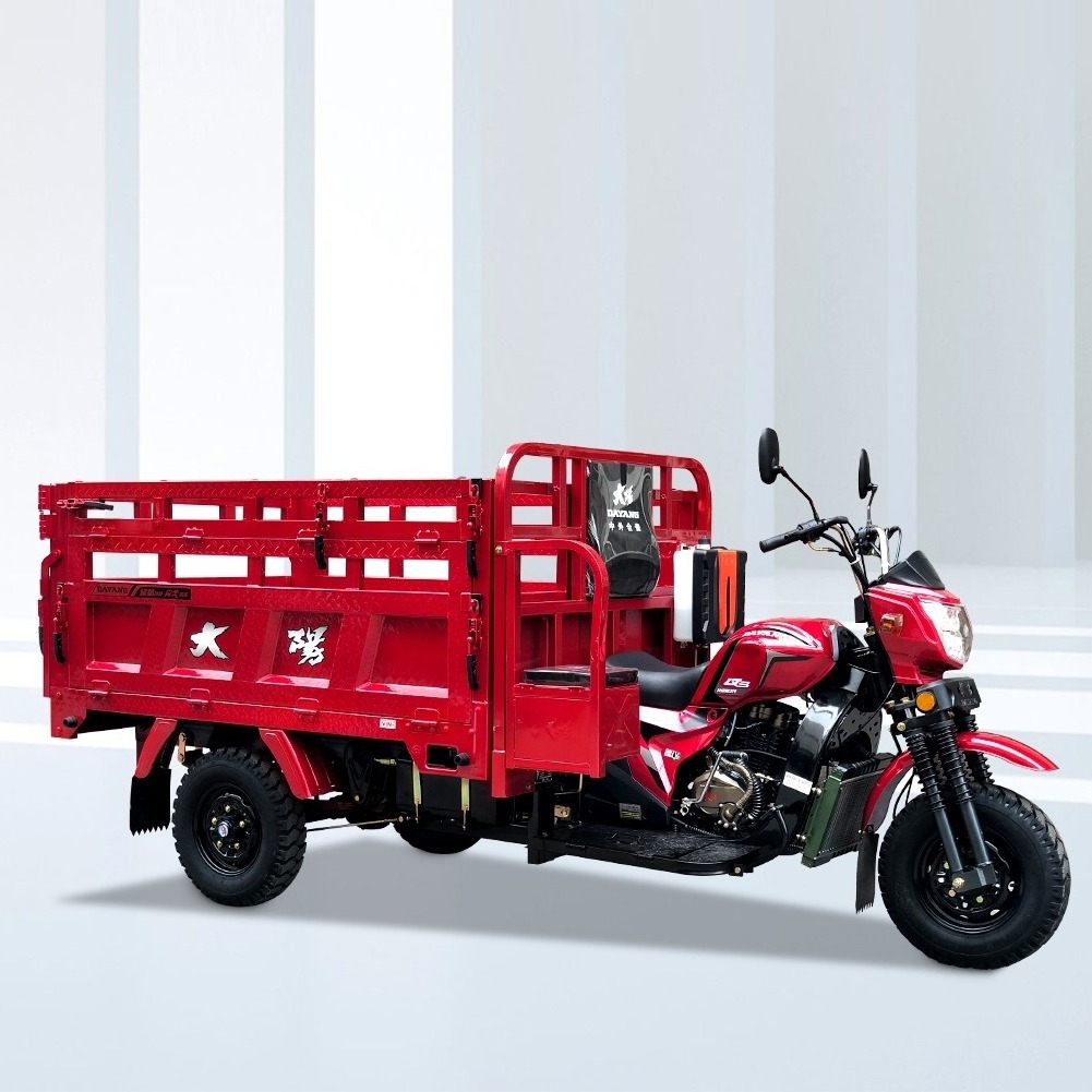 DAYANG Brand New Luxury Motorcycle Motorized Gas Power Cargo Tricycle Automatic 3 Wheel 201 - 250cc Hydraulic 09 Type 2m*1.3m