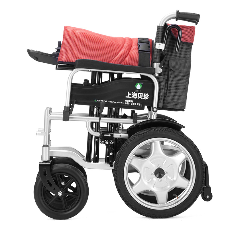 Electric wheel chair with electro magnetic brake anti-slipping lightweight aluminium frame manual/electric control -BZ-6401N