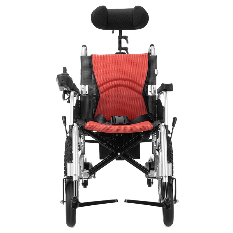 Electric wheel chair with electro magnetic brake anti-slipping lightweight aluminium frame manual/electric control -BZ-6401N