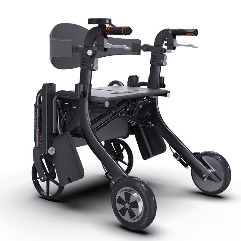 Walkers for disabled Aluminum Alloy Folding Power E-Walker Rollator patient walker shopping cart price list