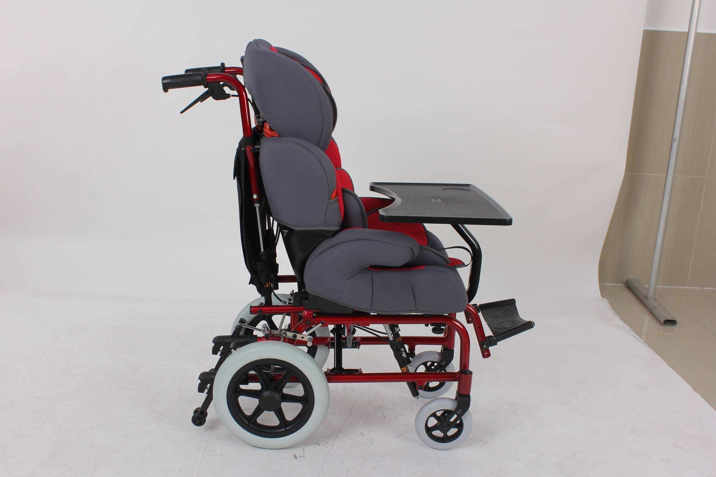 Lightweight Folding Children's Wheelchair Driving Medical Cerebral Palsy Children's Wheelchair Multi-function Discabled Table