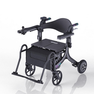 Walkers for disabled Aluminum Alloy Folding Power E-Walker Rollator patient walker shopping cart price list