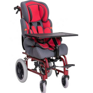 Lightweight Folding Children's Wheelchair Driving Medical Cerebral Palsy Children's Wheelchair Multi-function Discabled Table