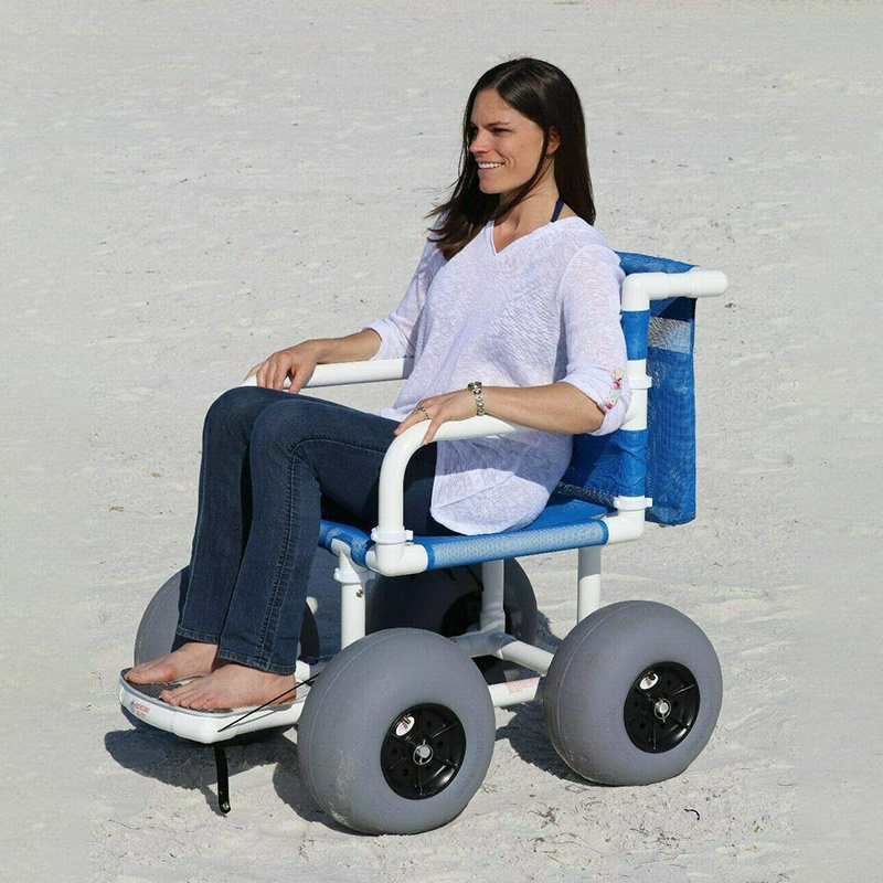 Professional Commode beach Wheelchair With Wheels Old Man Toilet Chair Bathroom outdoor wheelchair for beach - BZ-beach-01