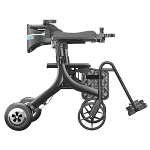 Folding Adjustable Electrical Lightweight Walker Rollator Power Rollator Wheelchair Multifunctional Mobility Walker Rollator