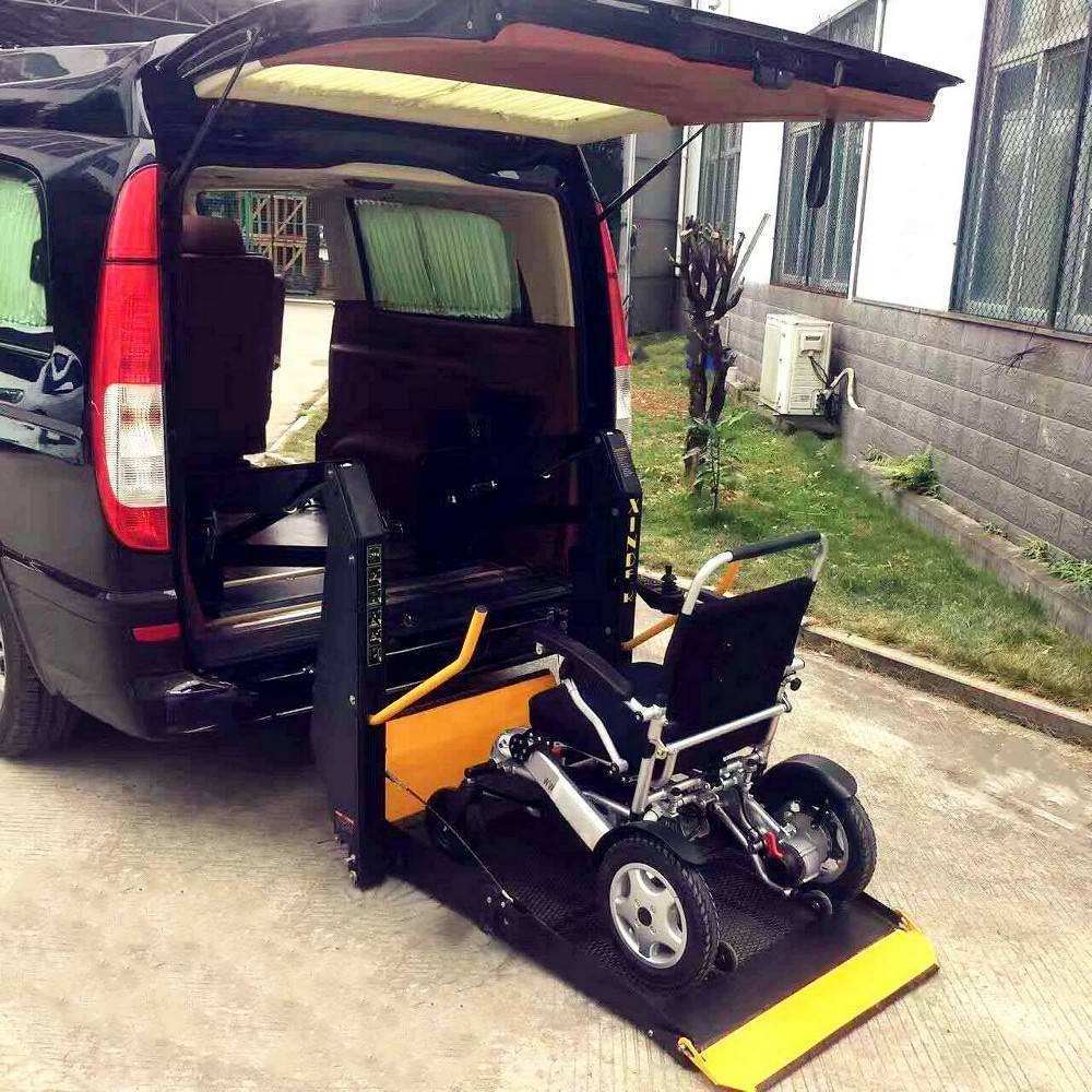 Hydraulic wheelchair lift ramp lightweight carbon fiber/aluminum electric lifting up down wheelchair loading ramp