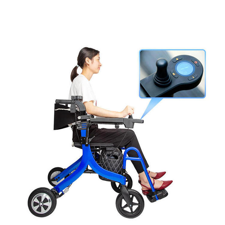 Walkers for disabled Aluminum Alloy Folding Power E-Walker Rollator patient walker shopping cart price list