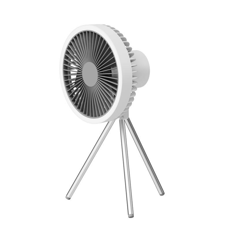 High Quality Desktop Rechargeable Fan Portable Outdoor Led Ceiling Camping Fans With Metal Tripod And Light