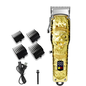 Professional LCD Display All Metal Electric Hair Clipper Cordless Men Barber Hair Cutting Clipper