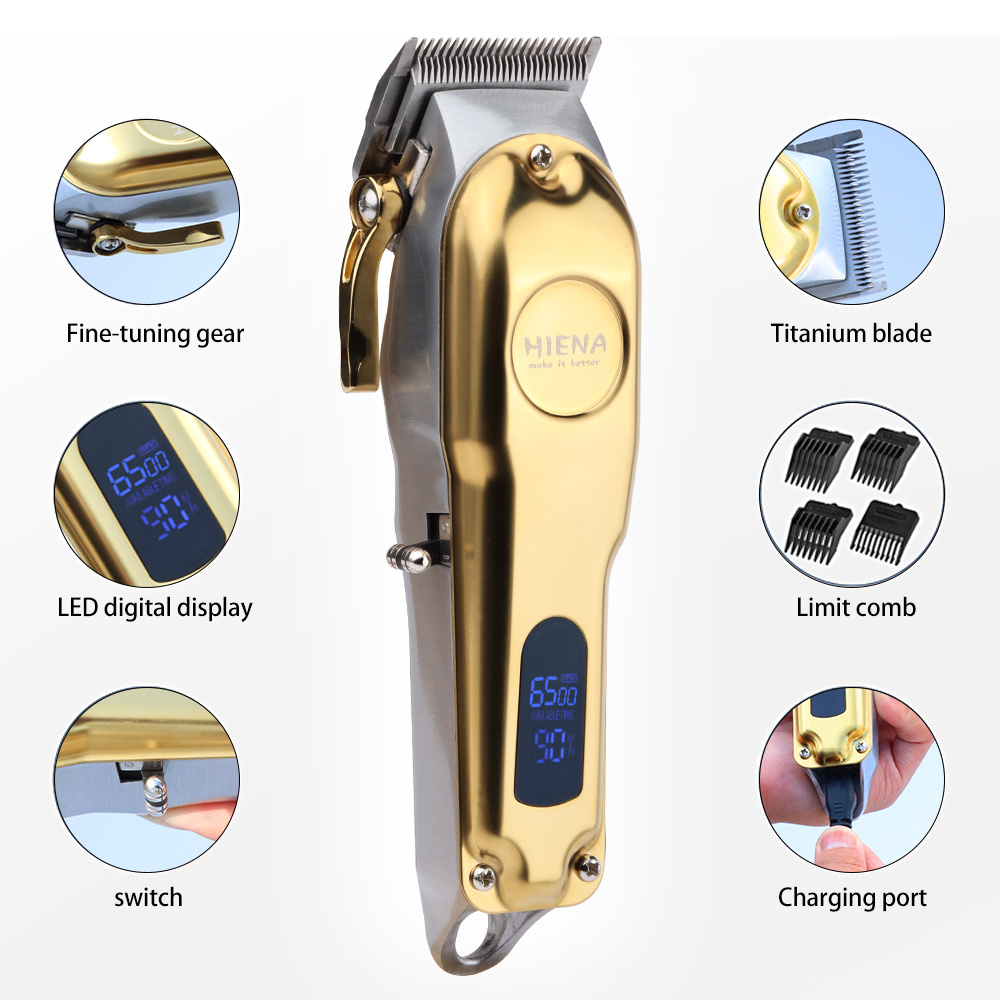 High Quality Hair Clipper For Men Rechargeable Cordless Electric LCD Razor 5 in 1 Hair Beard Trimmer Machine