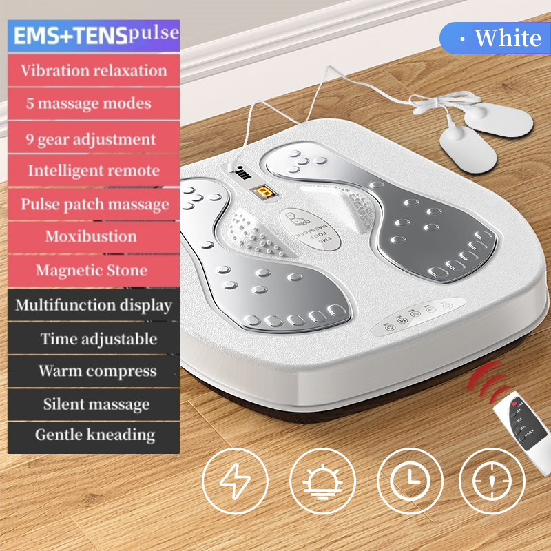 Logo Custom Health Care Muscle Stimulation 9 Intensities Device Tens EMS Massage Tens Therapy Pain Relief Foot Massager