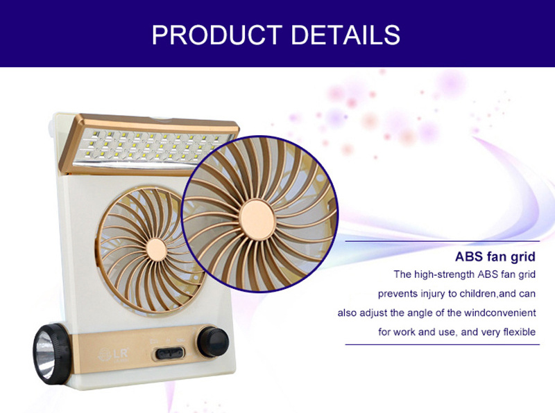 New Arrival Energy Saving Solar Fan Portable Multifunctional Led Camping Mini Air Cooling Fan