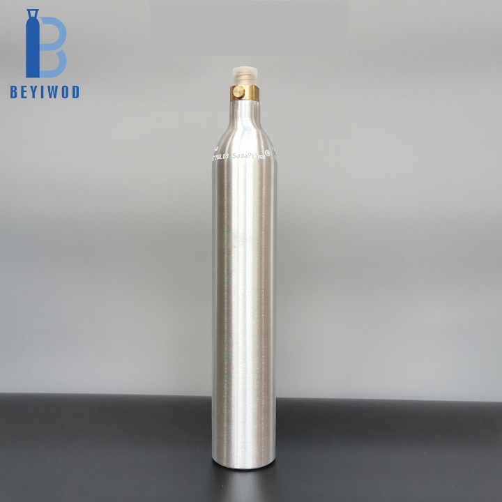 China OEM 0.6L Soda CO2 Cylinder High Pressure Aluminium Gas Cylinder with Quooker Duo Valve Food Grade