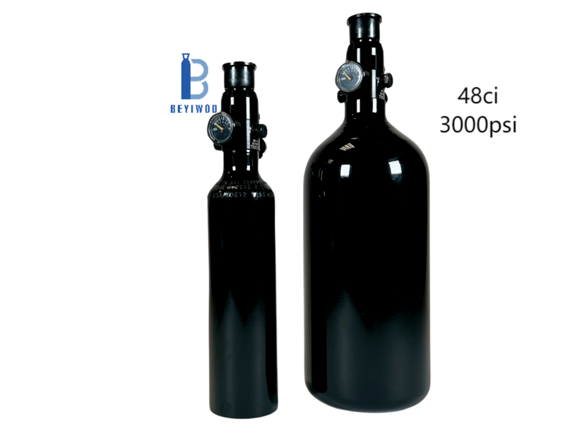 EU & UK Approved 13ci 48ci Aluminum Cylinders CO2 Bottles with regulator