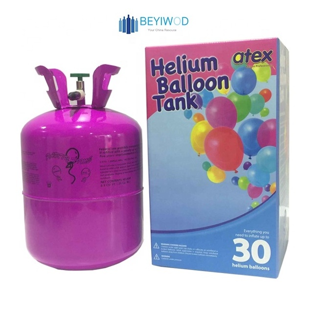 13.4L 30P Disposable balloons helium tank steel helium tank filled with 99.99% purity helium gas for party use