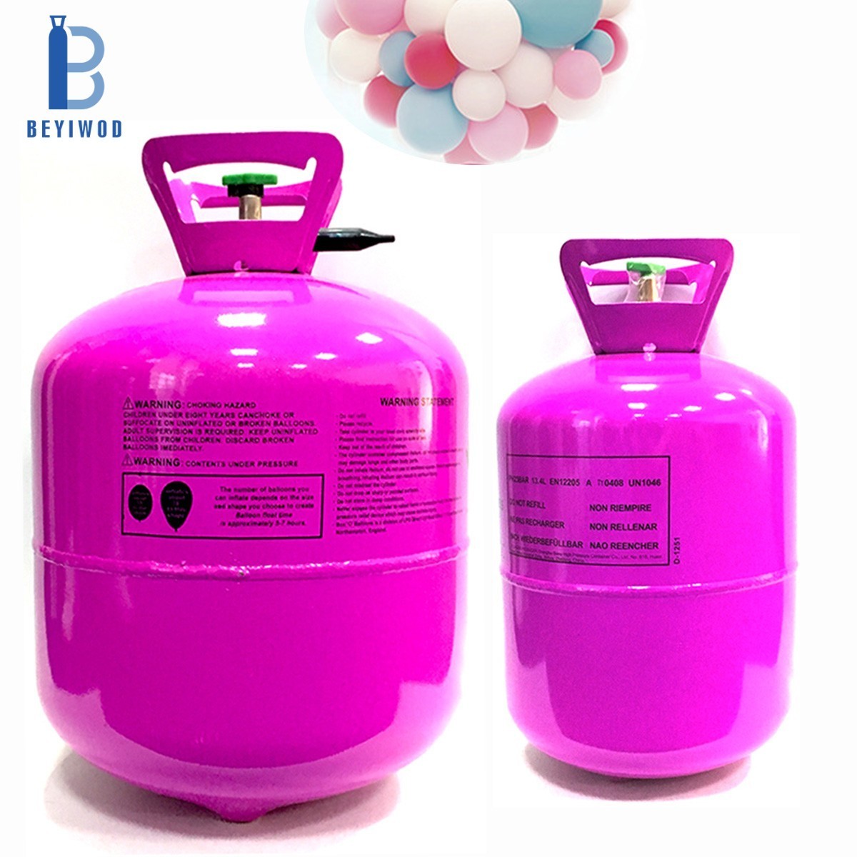 Empty balloons pure helium wholesale 13.4L 30LB 50LB helium tank, balloons cylinder