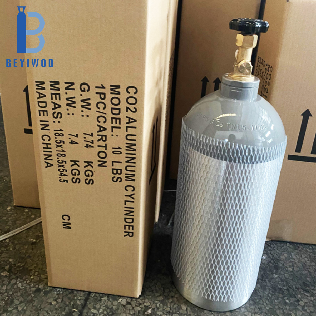 DOT3AL ISO7866 2.5lb 5lb 10lb 20lb Refillable Aluminum Portable Co2 Gas Cylinder for Beverage Aquarium