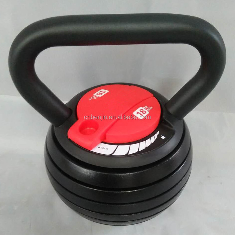 40 lbs Adjustable Kettlebell Weight W/ DVD. 5 lb increments Exercise Equipment Gym Kettle Bell Set