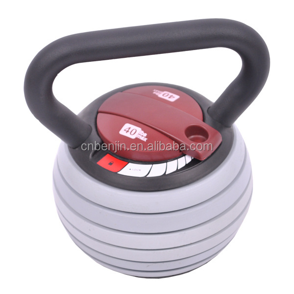 40 lbs Adjustable Kettlebell Weight W/ DVD. 5 lb increments Exercise Equipment Gym Kettle Bell Set