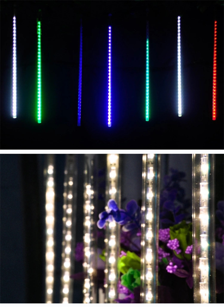 Customize Solar Icicle Falling Rain Lights Decorative Light Shower  Firefly Garden Lights Drop Party 10m