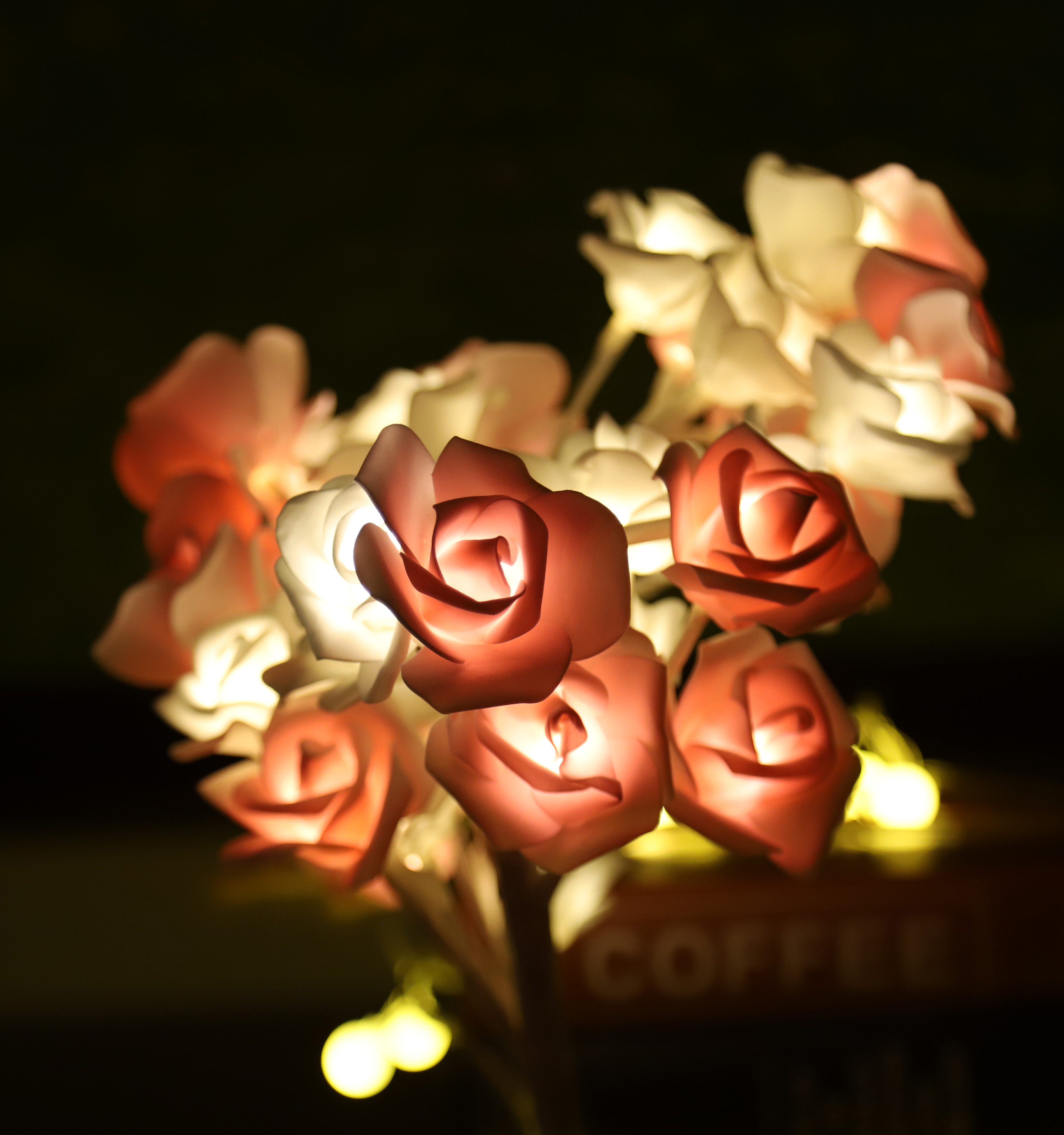 2023 rose LED night light, bedside table lamp, night sleep lighting