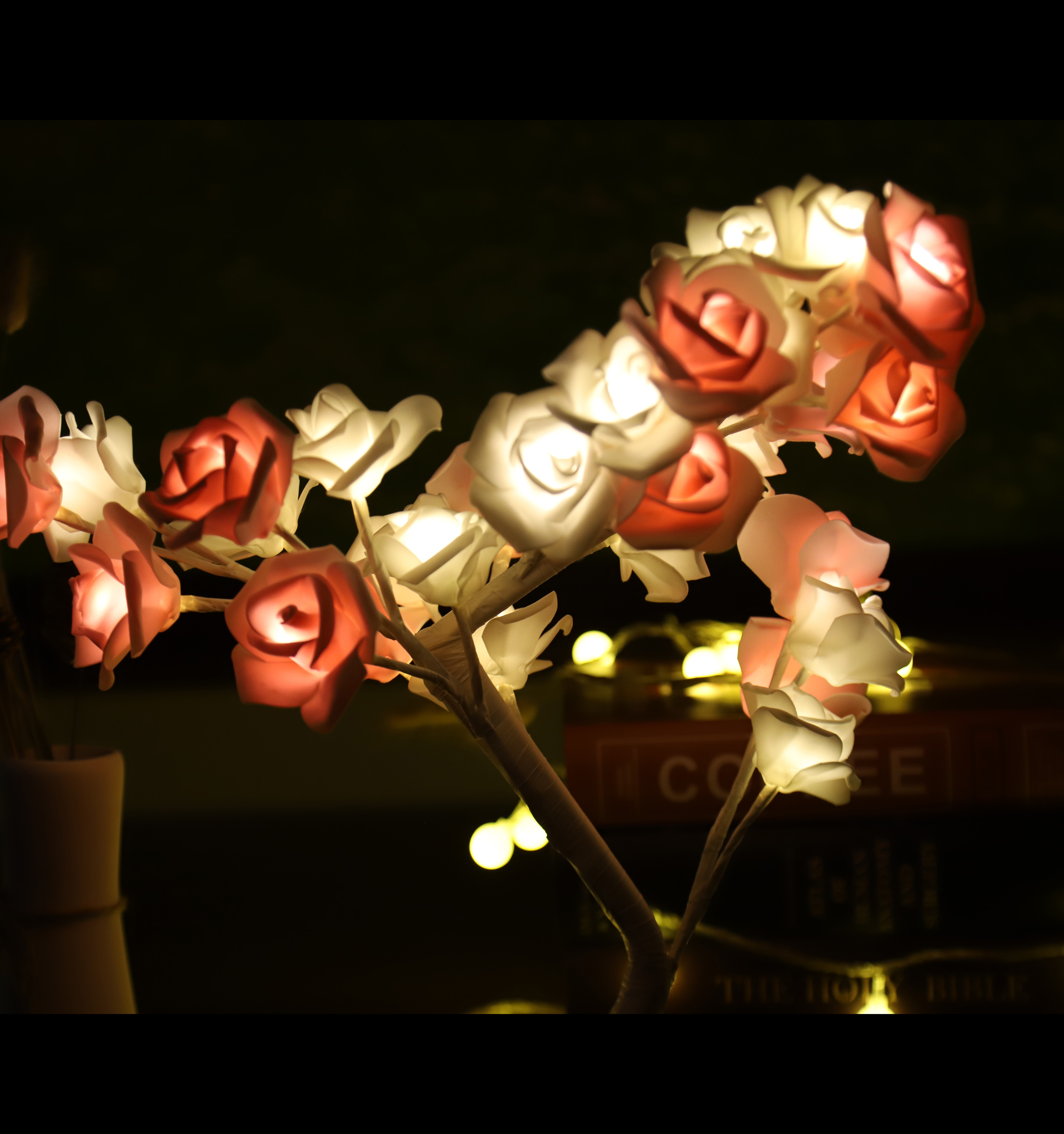 2023 rose LED night light, bedside table lamp, night sleep lighting