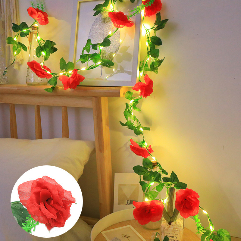 New In 2023 Christmas Garden Lights Plug Fairy Garland Led Decorate Flower Light Strings For Bedroom Decorations